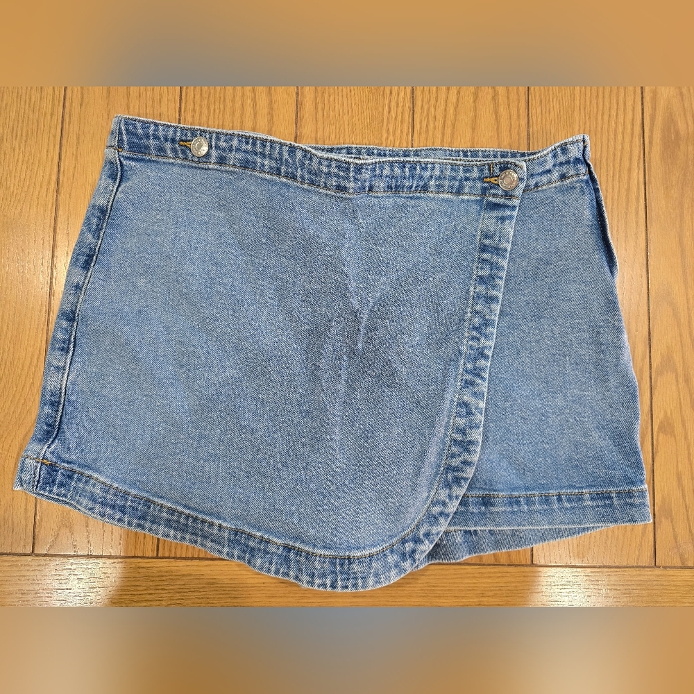 Wild Fable Blue Denim Wrap Skirt